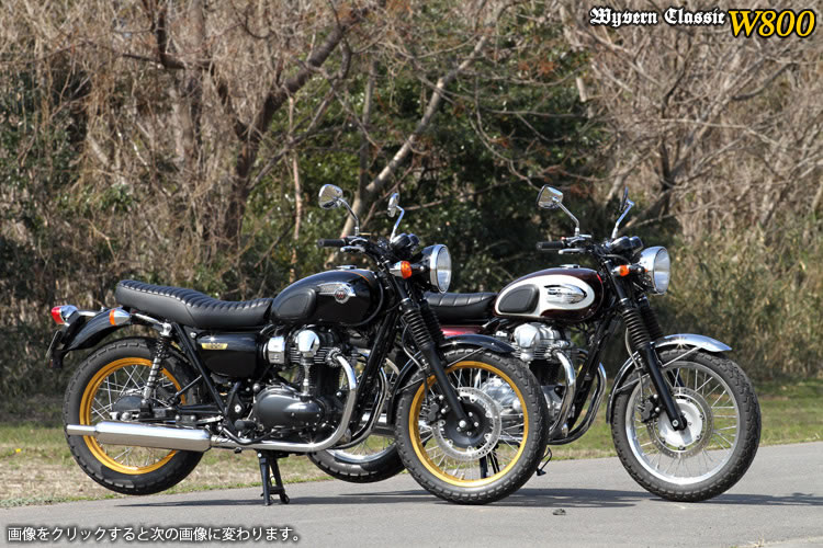 手前がW800、奥がW650です。 画像12