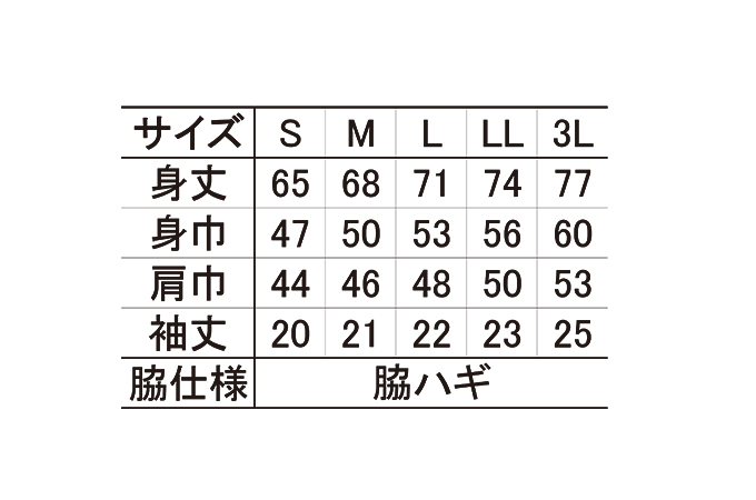 サイズ一覧表